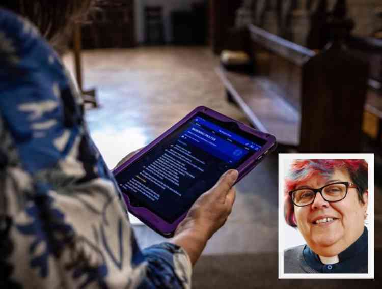 Online message: Rev Linda Mudd (inset) getting the Word out to communites in coronavirus outbreak