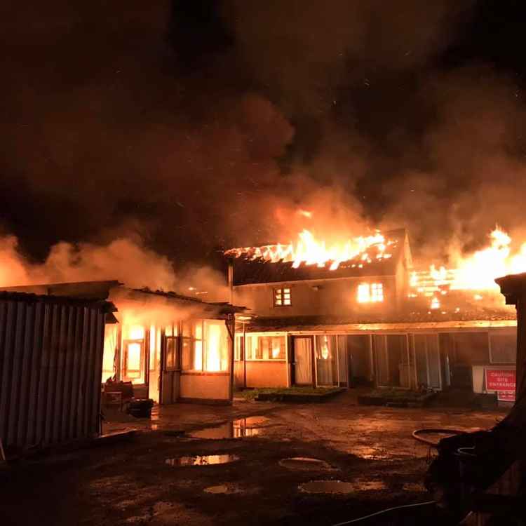 The fire in Stretcholt over the weekend (Photo: Taunton Fire Station)