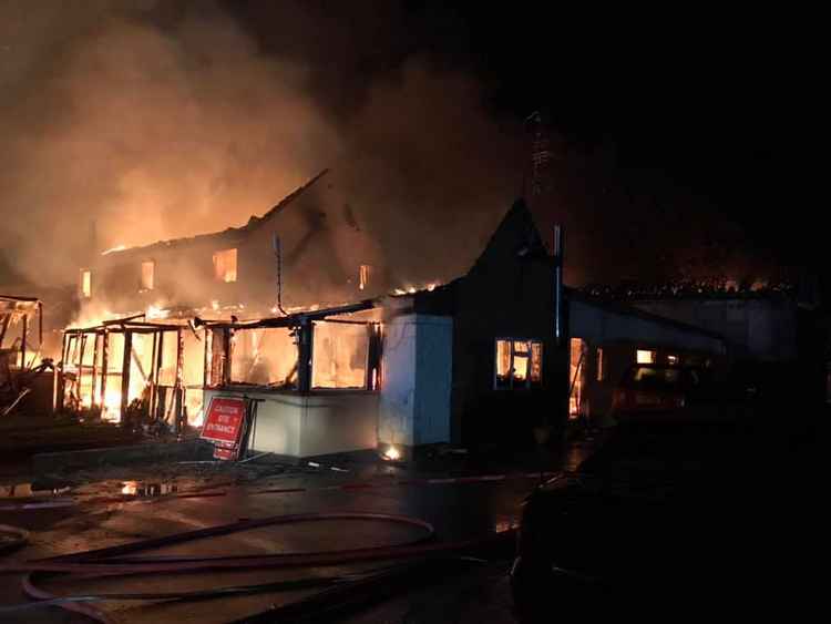 The fire in Stretcholt over the weekend (Photo: Taunton Fire Station)