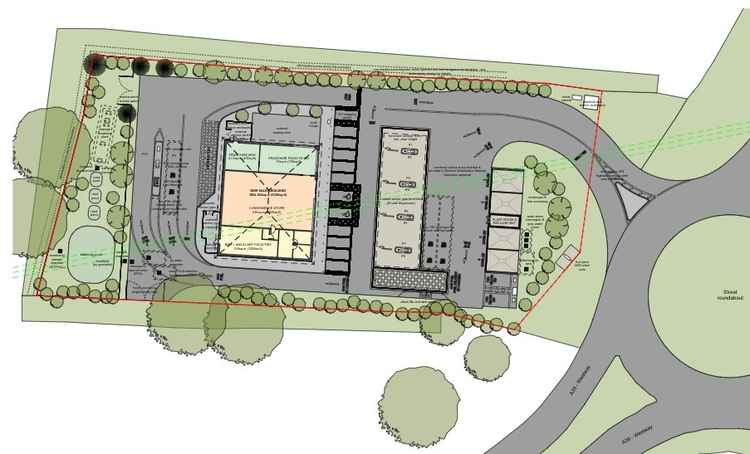 Plans for proposed petrol station on A39 Street roundabout near Clarks Village in Street (Photo: Bayliss Design Ltd)