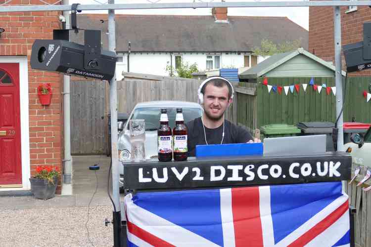 Feel the luv: DJ Ryan Nash outside his Westwood Crescent home