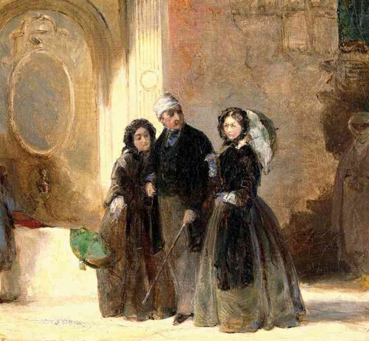 Hospital visiting: Charles and Selina Bracebridge call on Florence Nightingale during the Crimean War, a painting from the Wellcome Trust Collection