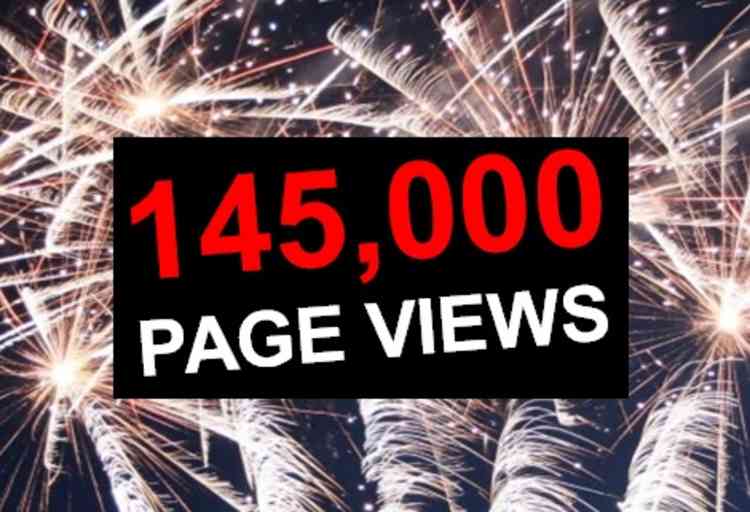 Cracking start: 145,000 page views