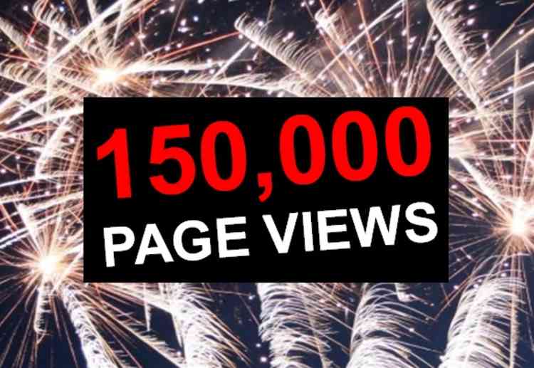 Growing readership: 150,000+ page views