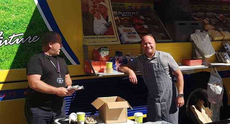 Bringing sunshine: Ashley Peacock, right, for D & R Meats