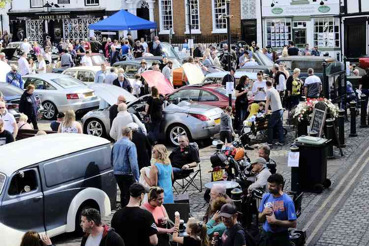 Traffic jam: Last year in the Market Square     . . . Photos by Graham Beale