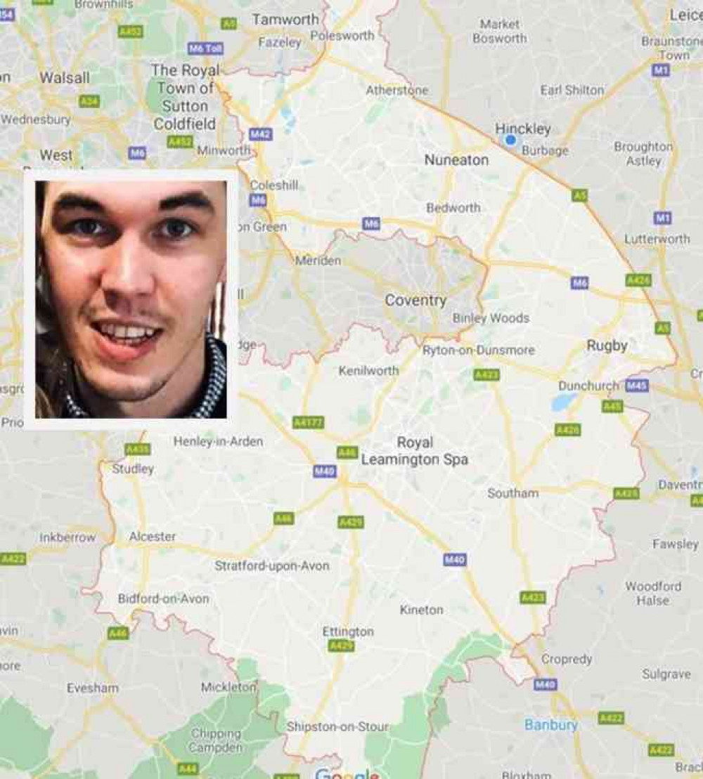 Mapping out a future: Warwickshire and Councillor Adam Farrell, inset