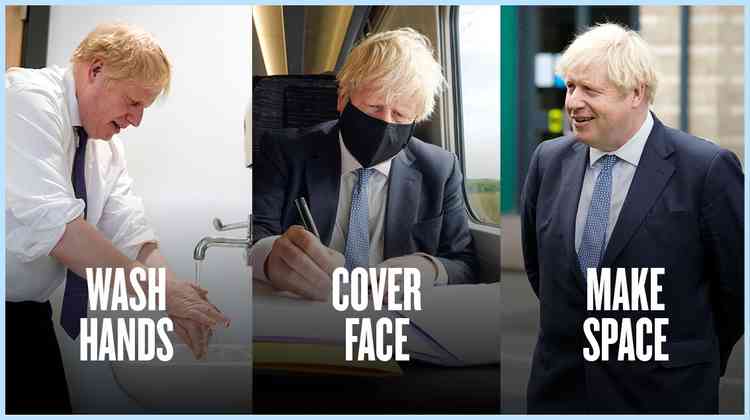 Hands, face, space: The new message from PM Boris Johnson