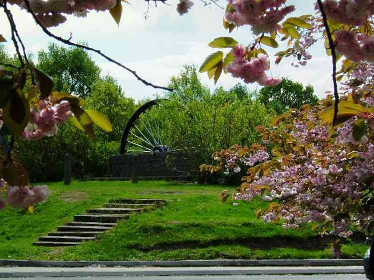 Mining legacy: The wheel on The Common in Baddesley that pays homage to a mining past                     that represents