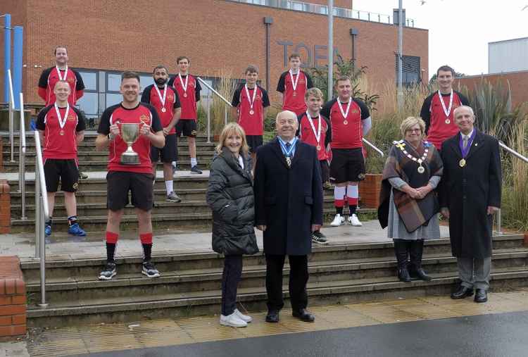 The High Sheriff attended the trophy presentation to Atherstone Adders last summer