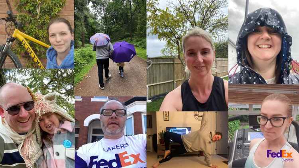 FedEx employees out enjoying the fresh air and raising awareness for mental health (Image supplied)