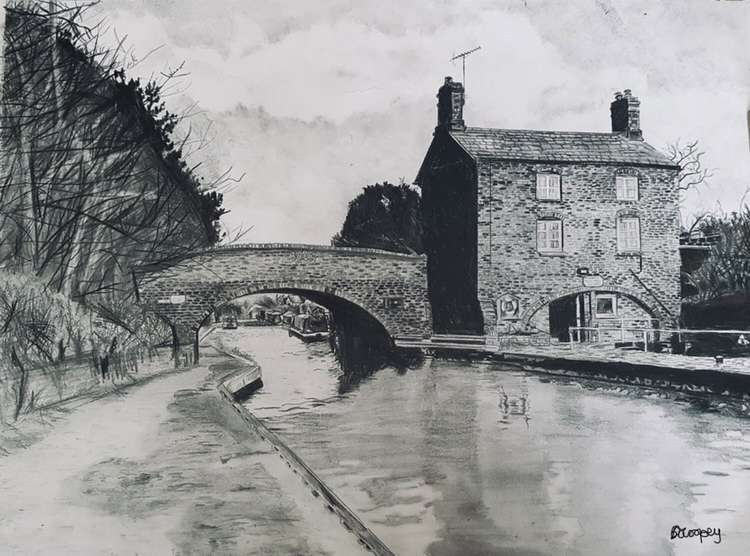 Fine Art student Bethany Coopey has taken inspiration from Sylvia Hankin, a veteran artist of the waterways (Image by Bethany Coopey)