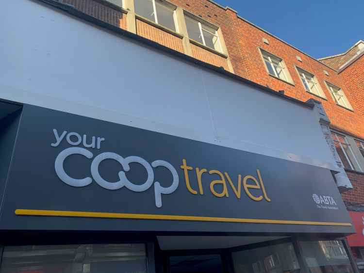 An example of the Your Co-op Travel new signage