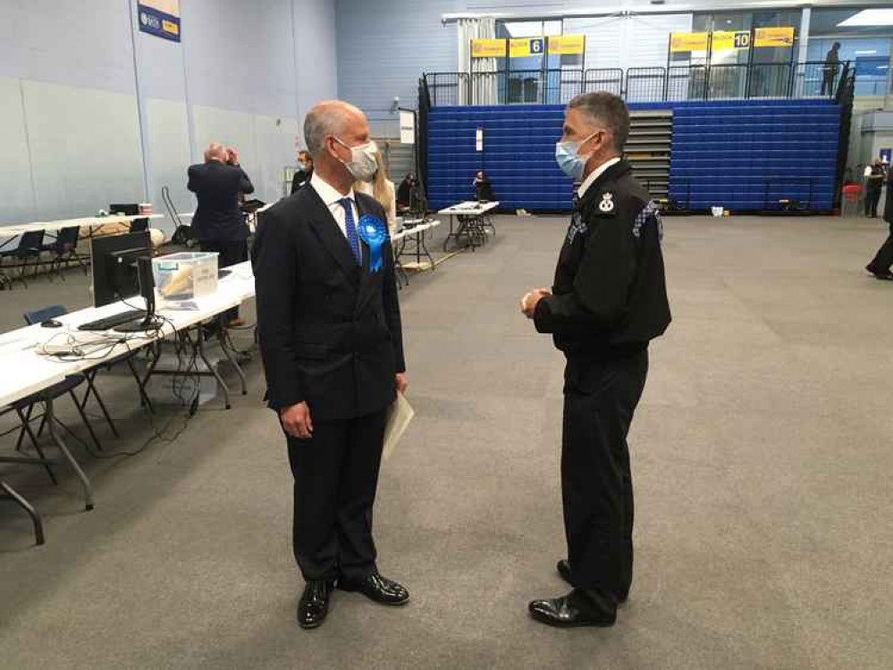 Mark Shelford and Chief Constable Andy Marsh (Photo: Stephen Sumner)