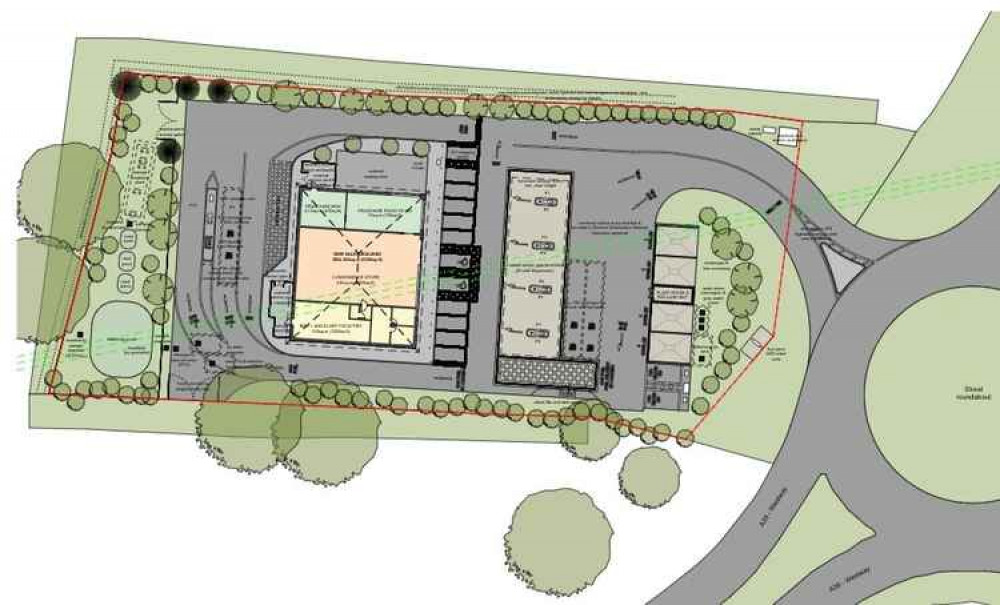 Plans for the proposed petrol station on A39 Street roundabout near Clarks Village in Street (Photo: Bayliss Design Ltd)