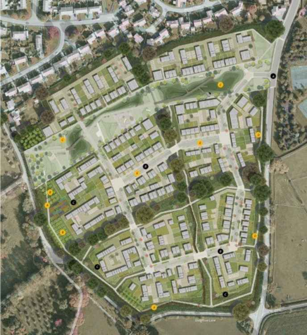Plans for 280 homes at B3151 Somerton Road in Street (Photo: Clifton Emery Design)