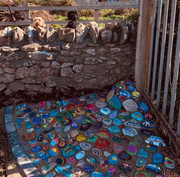 The new stone installation at the playground by Jubilee Hall