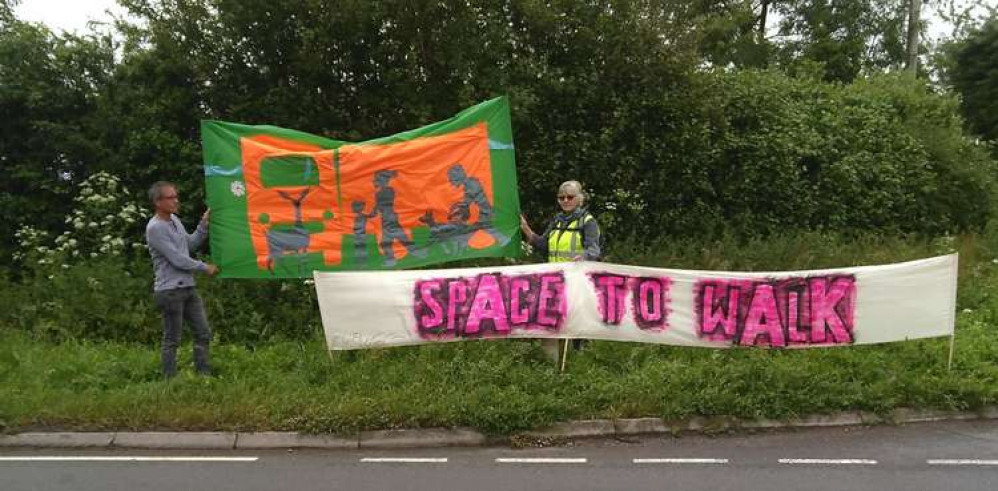 Campaigners on the A39