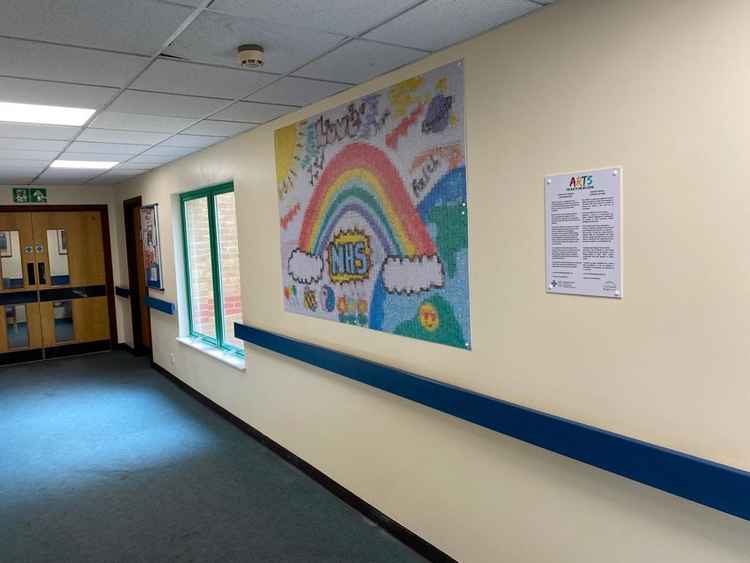 One of Conor's mosaics is now displayed in Barry Hospital, the other Llandough.