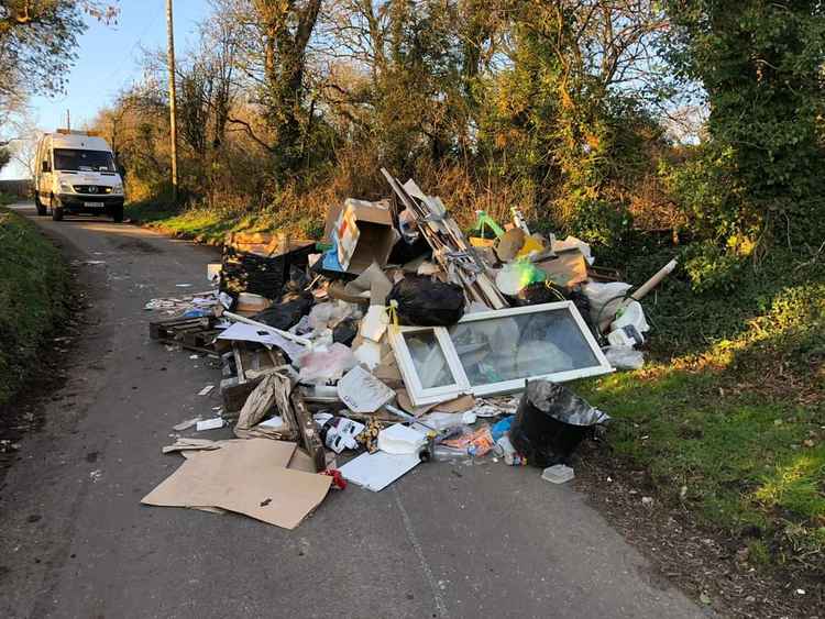 Waste left in Wenvoe this weekend