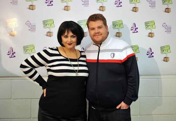 Ruth Jones and James Corden as Nessa and Smithy