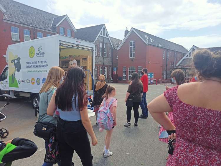 The van visited Holton School for the first time on 14 July