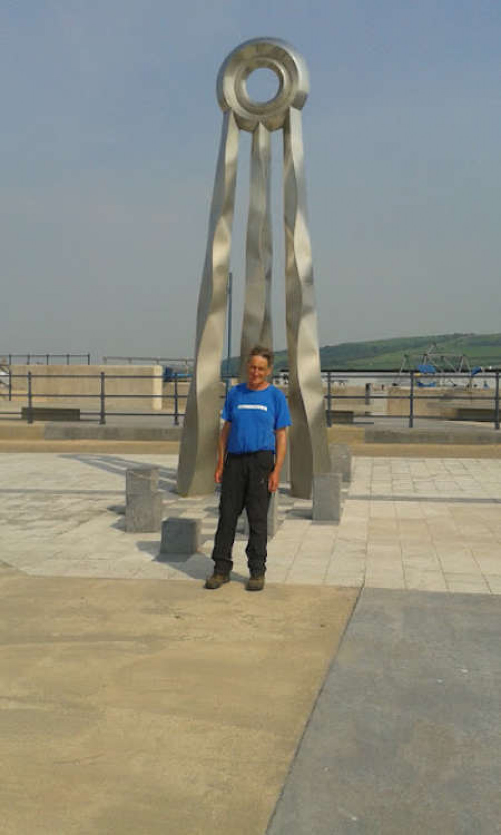 Paul Sander-Jackson finishing the Offa's Dyke Walk