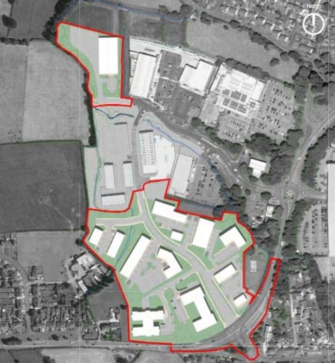 Plans for employment units and care homes at Street Business Park in Street (Photo: AWW)