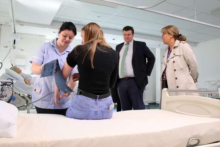 The official opening of the new hospital ward at Strode College