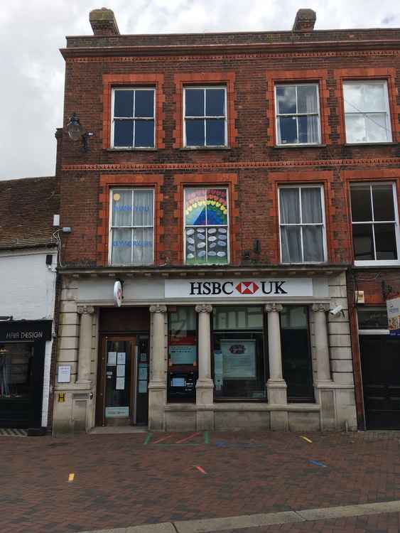 The HSBC building, once the town Post Office.