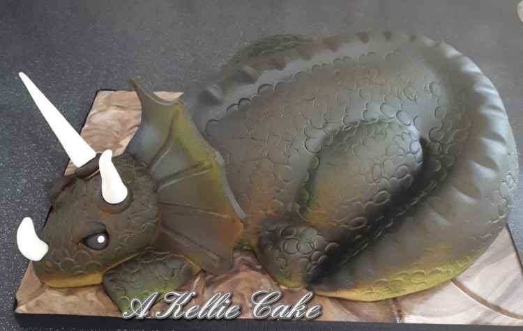 Kellie's favourite: the triceratops cake.