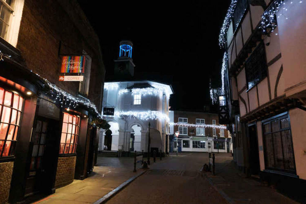 Church Street lit up for Christmas. Photo courtesy of Matthew Gordon Photgraphy.