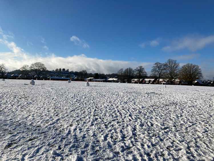 Sunshine and snow made a dazzling sight at Broadwater Park.