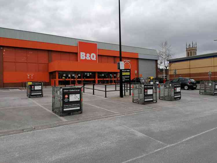 B&Q has 'bins' for clock and collect