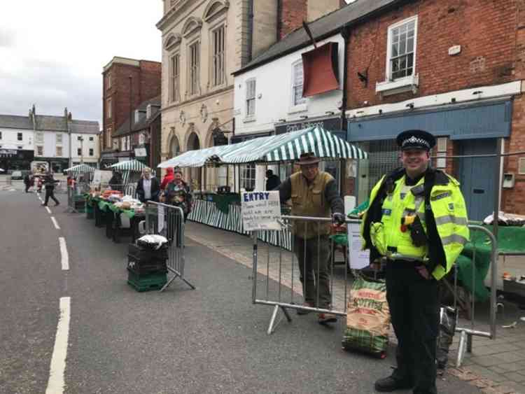 Sgt Tim Hewson at Grantham Market