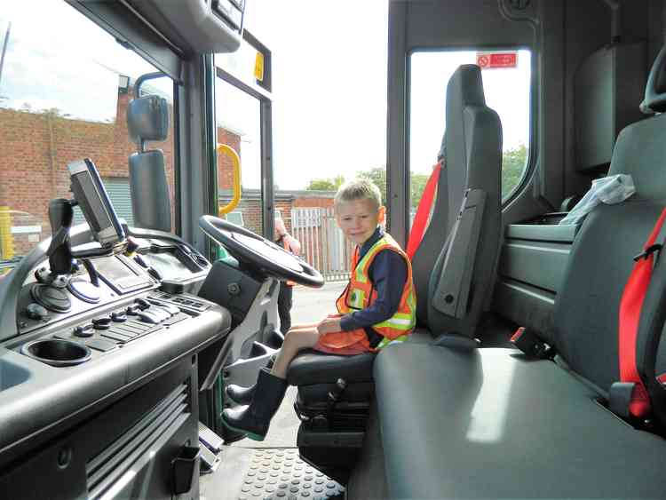 Max in the cab again