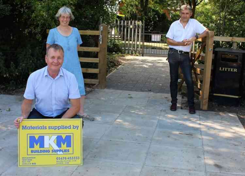 MKM branch director James Truman at the Heroes Orchard with Elizabeth Bowskill and Ian Simmons Wyndham Park Forum