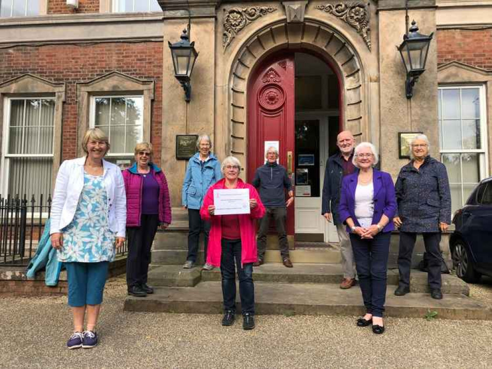 Some of the volunteers with the Chairman of the Society, Frank Whitfield. Taken on 11th September before the restriction of six people meeting came into effect.