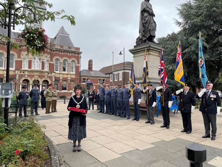 Coun Griffin at the memorial