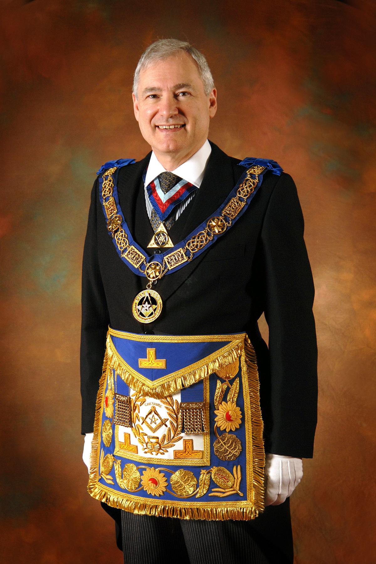 Leader of Cheshire Freemasons, Stephen Martin Blank (Gemma Sproston). 