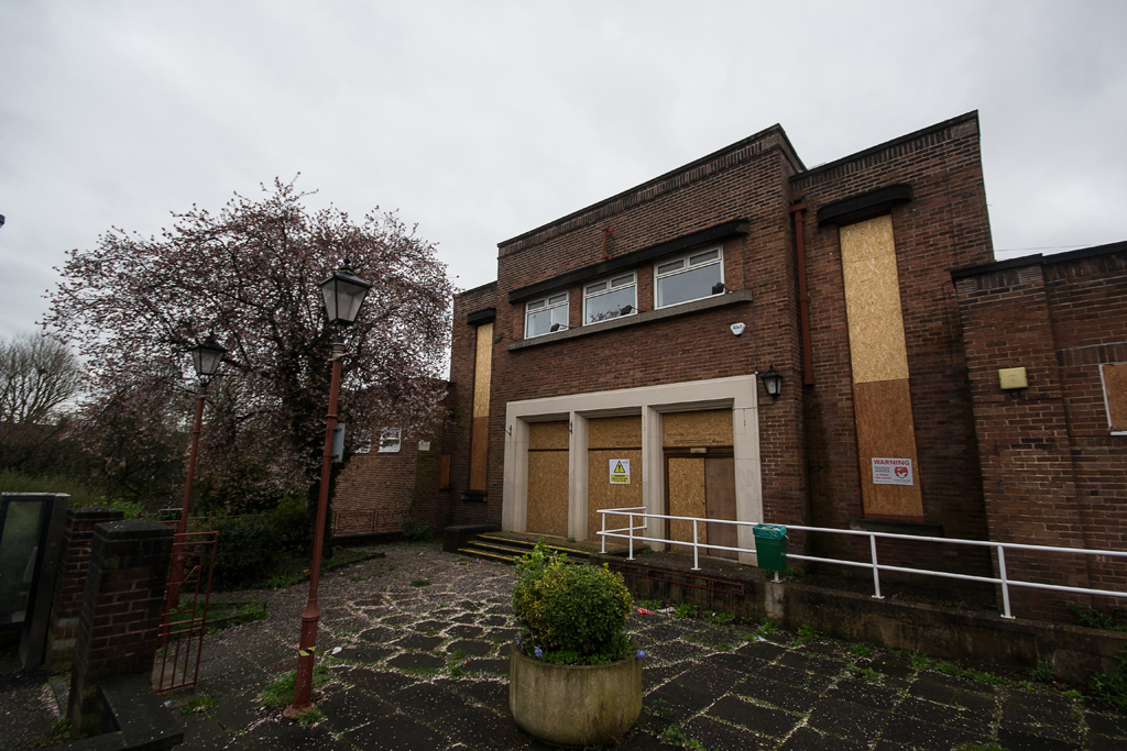 A deliberate fire was started outside the former Flag Lane swimming baths in Crewe during the Easter weekend (28 Days Later).