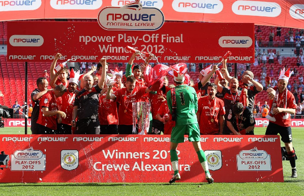 Steve Davis won Crewe promotion to League One in his first season as manager (Joe Ridge).