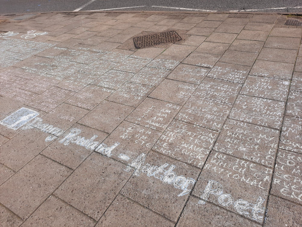 Danny Rowland's pavement poetry