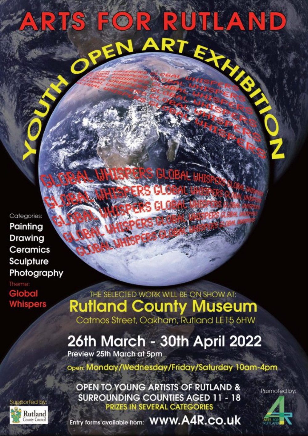 Youth Open Art Exhibition poster (image courtesy of Rutland County Museum)