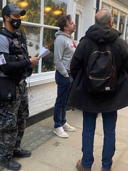 Ted Lasso writer and star Jason Sudeikis oversees rehearsal in Paved Court.