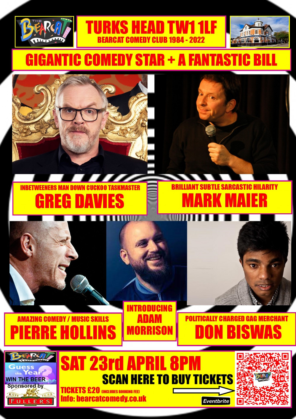 Brilliant stand-up, comedy actor and the host of Taskmaster, Greg Davies, who is used to filling theatres, tops the bill.
