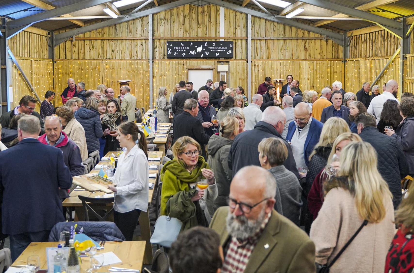 The event attracted 140 guests to  Trevear Farm. Credit: Hugh Hastings/Shelterbox.