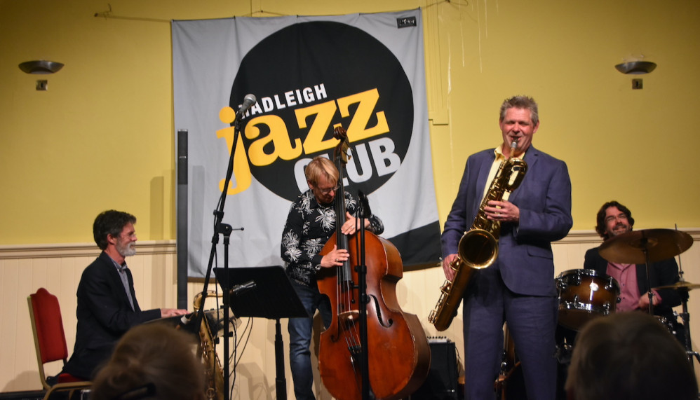 David Newton, Geoff Gascoyne, Derek Nash and George Double perform at Hadleigh Jazz Club (Picture credit: Alex Carr)