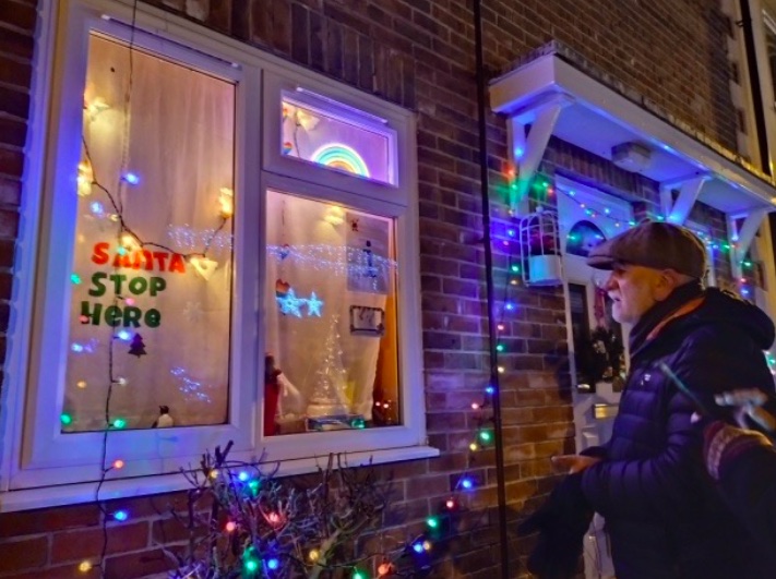 The Christmas window displays