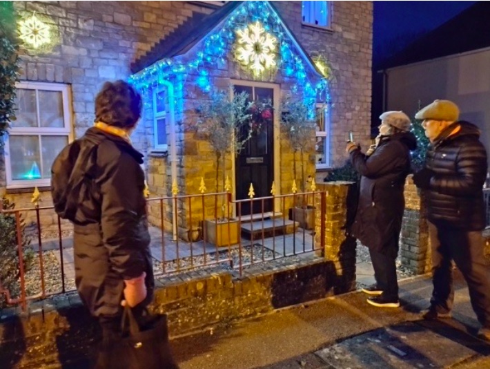 The Christmas window displays